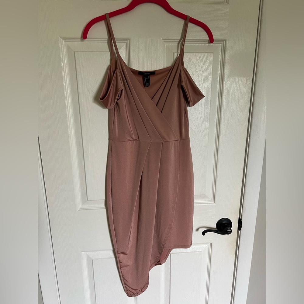 Blush Pink Off the Shoulder Dress